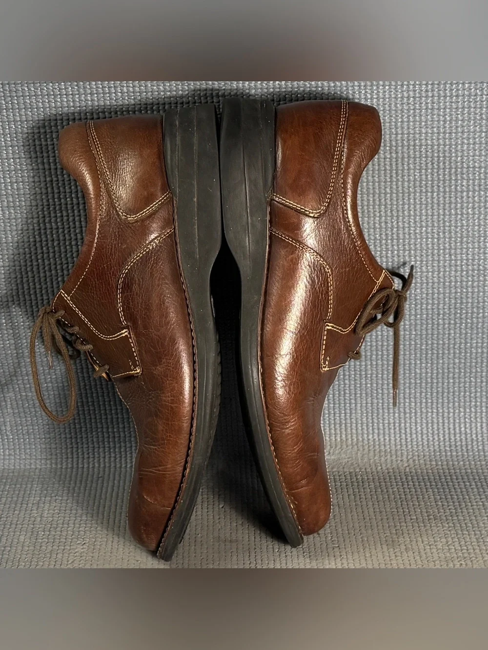 JOHNSTON‎ & MURPHY Men’s Sheep Skin Leather Dress Shoes Brown Size Medium 11